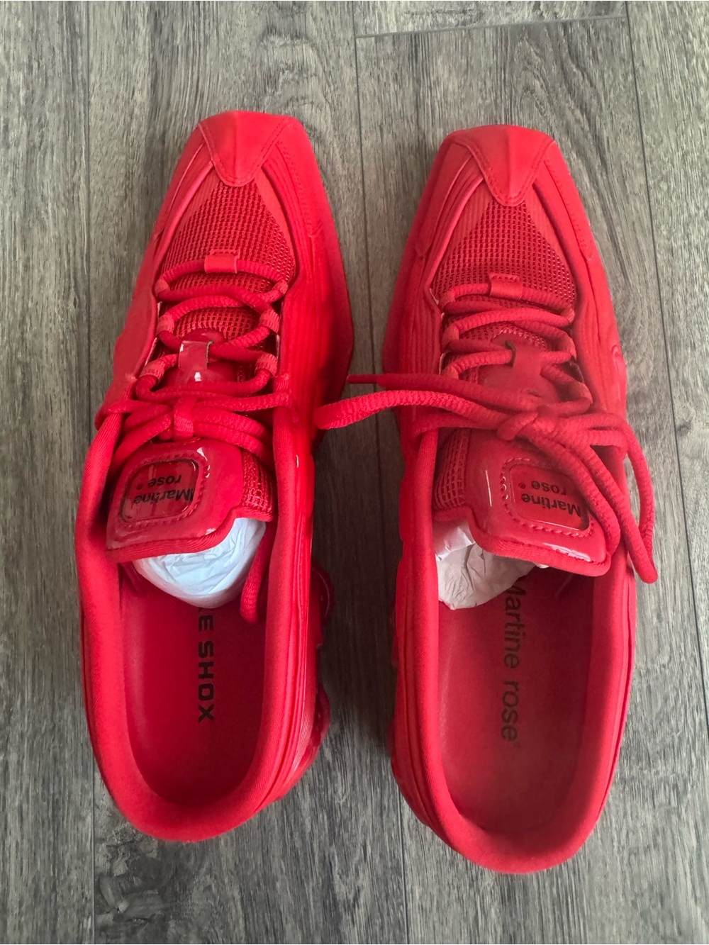 NIKE x MARTINE ROSE MR4 SHOX in RED - Picture 4 of 10